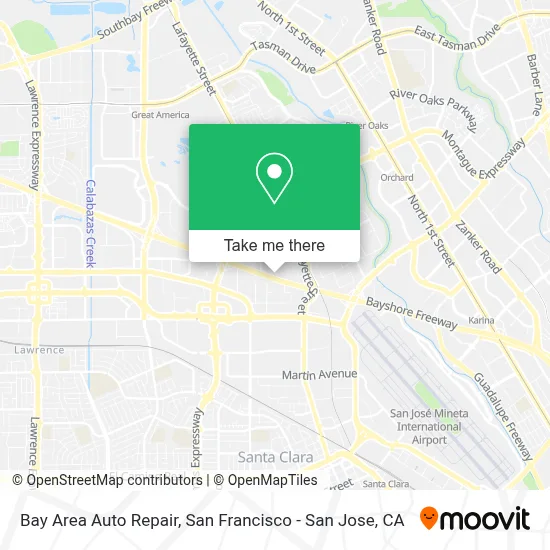 Bay Area Auto Repair map