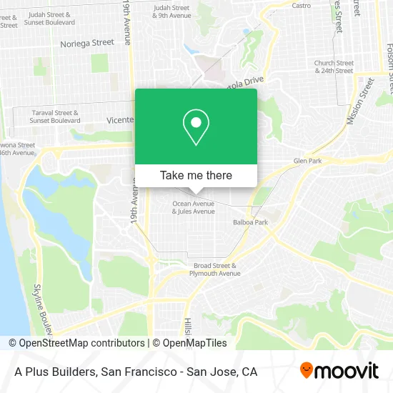 A Plus Builders map