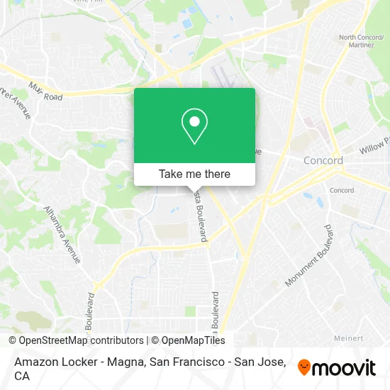 Amazon Locker - Magna map