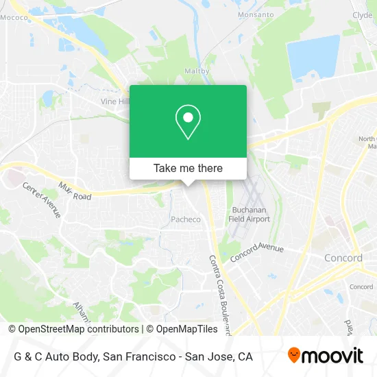 G & C Auto Body map