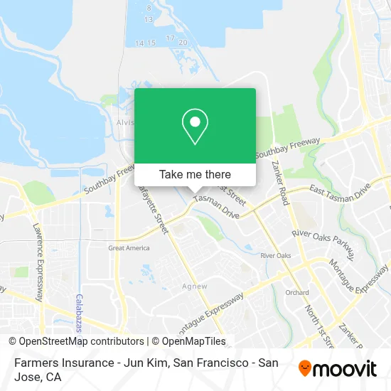 Farmers Insurance - Jun Kim map