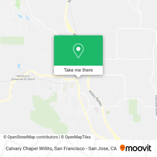 Calvary Chapel Willits map