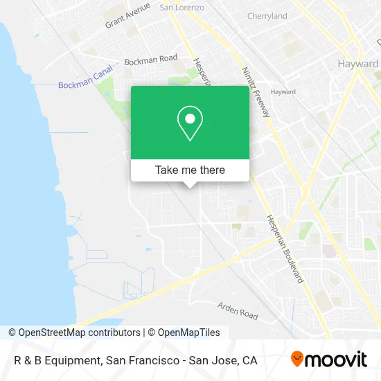R & B Equipment map