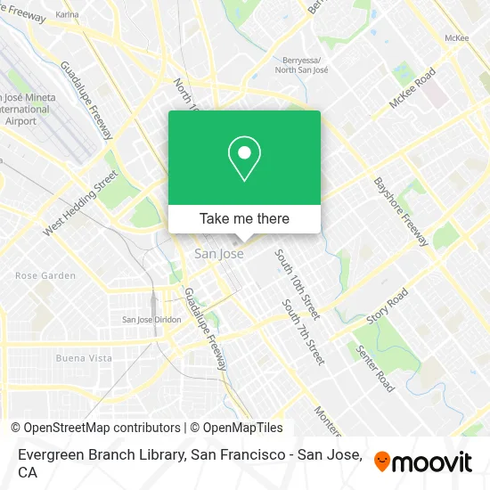 Evergreen Branch Library map