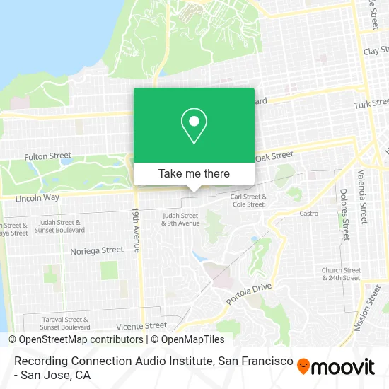 Recording Connection Audio Institute map