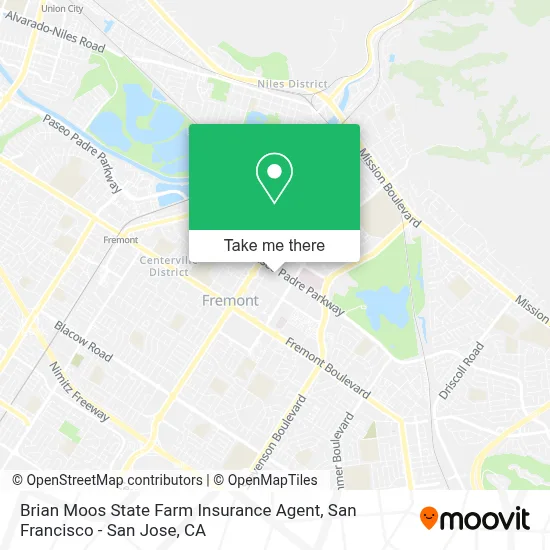 Brian Moos State Farm Insurance Agent map