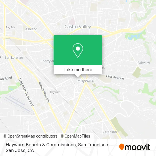 Hayward Boards & Commissions map