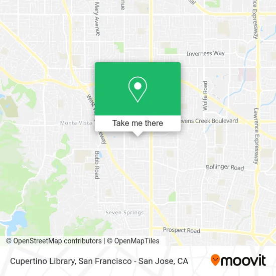 Cupertino Library map