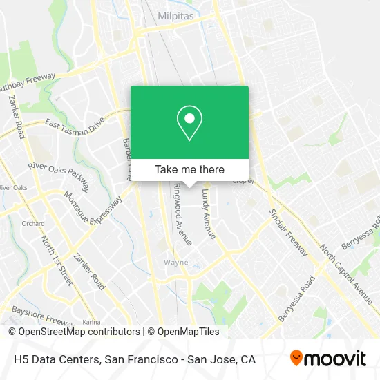 H5 Data Centers map