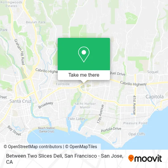 Between Two Slices Deli map