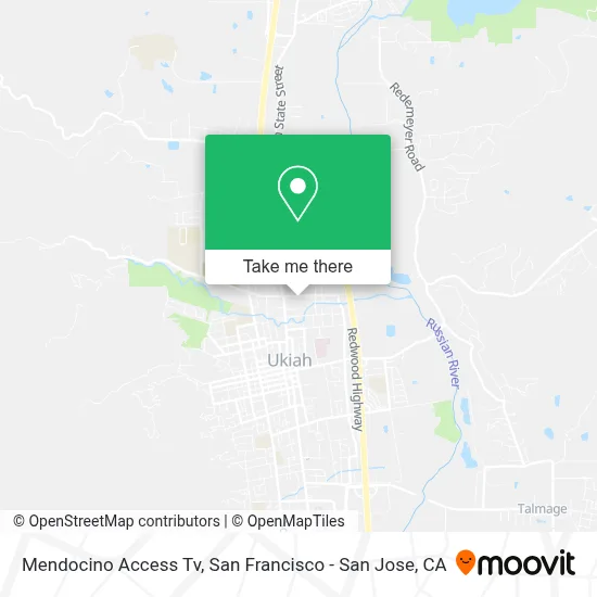 Mendocino Access Tv map