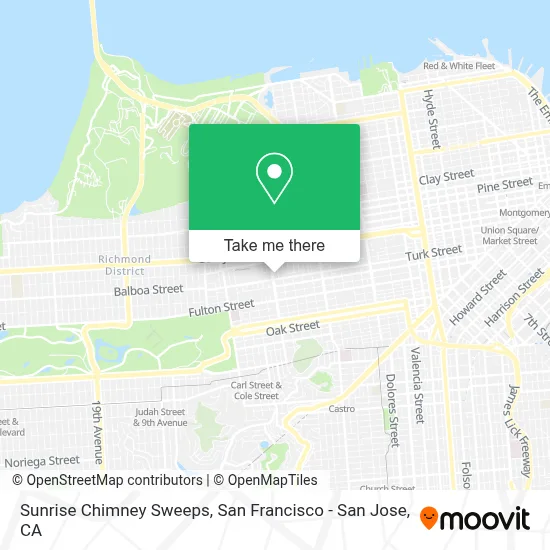 Sunrise Chimney Sweeps map