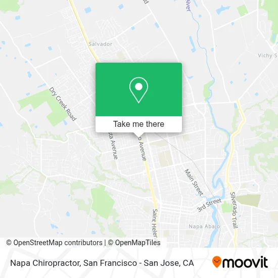 Napa Chiropractor map