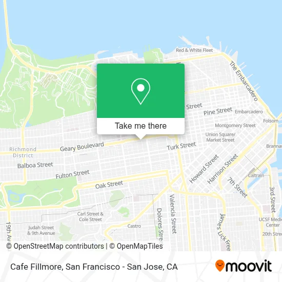 Cafe Fillmore map