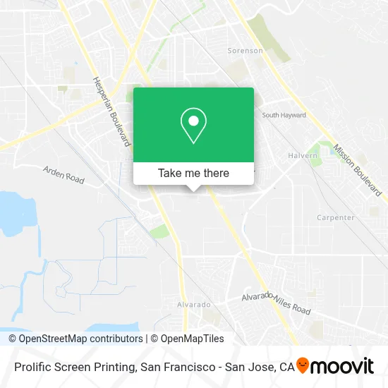 Prolific Screen Printing map