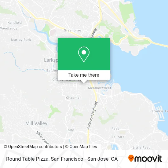 Round Table Pizza map