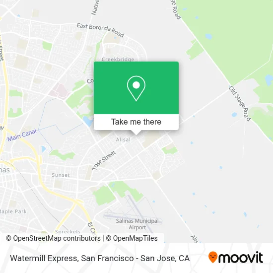 Watermill Express map