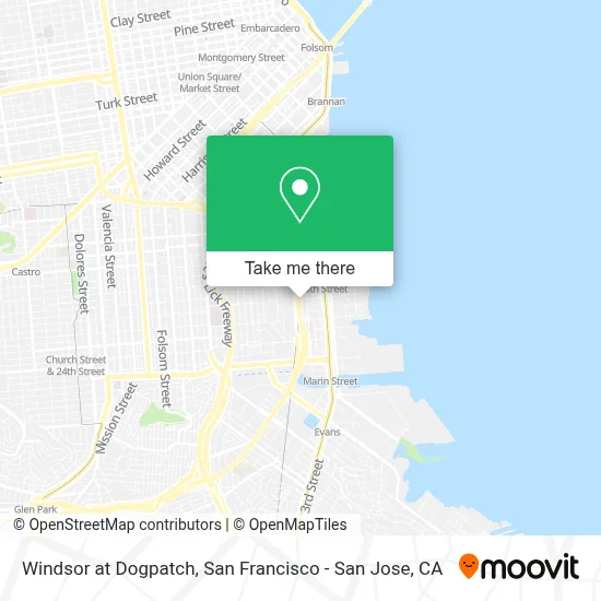Windsor at Dogpatch map