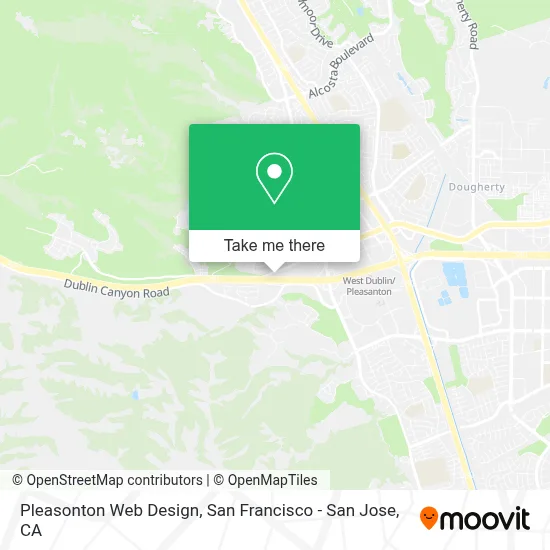 Pleasonton Web Design map