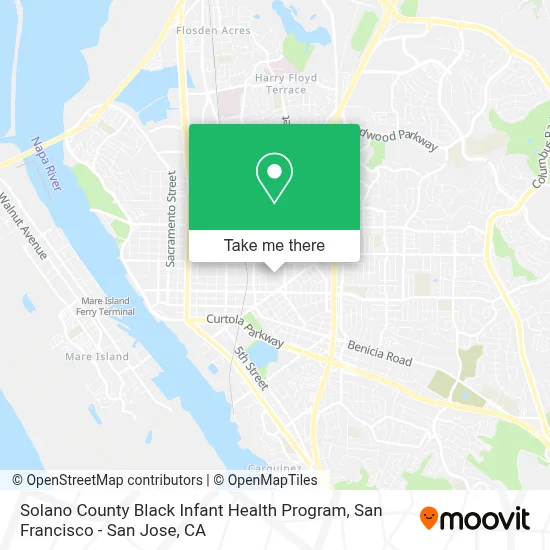 Solano County Black Infant Health Program map