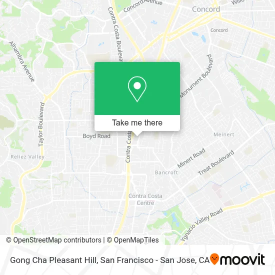 Gong Cha Pleasant Hill map