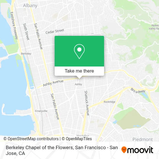 Berkeley Chapel of the Flowers map