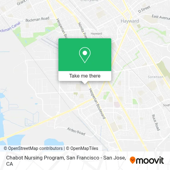 Chabot Nursing Program map
