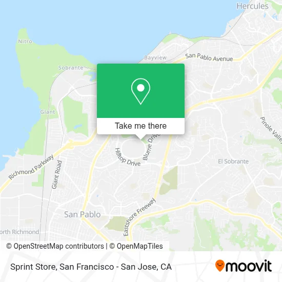 Sprint Store map