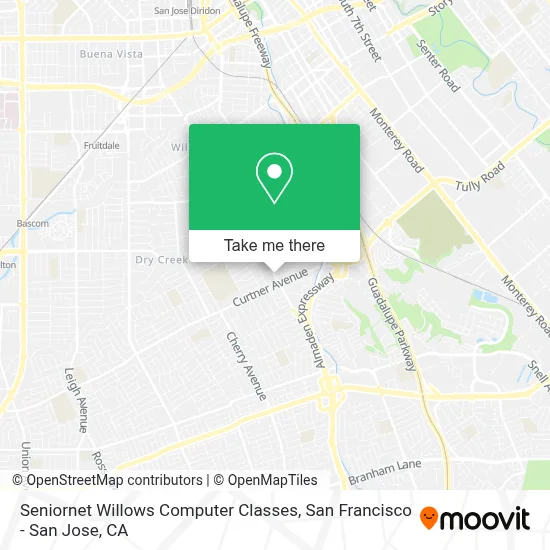 Seniornet Willows Computer Classes map