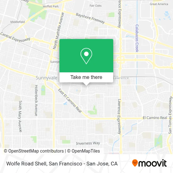Wolfe Road Shell map