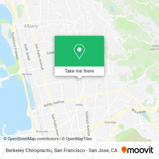 Berkeley Chiropractic map