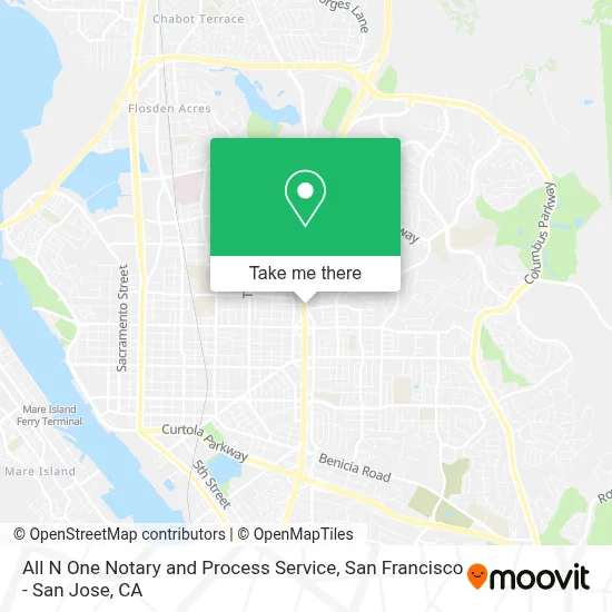 All N One Notary and Process Service map
