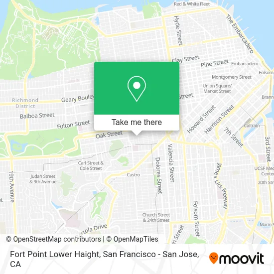 Fort Point Lower Haight map