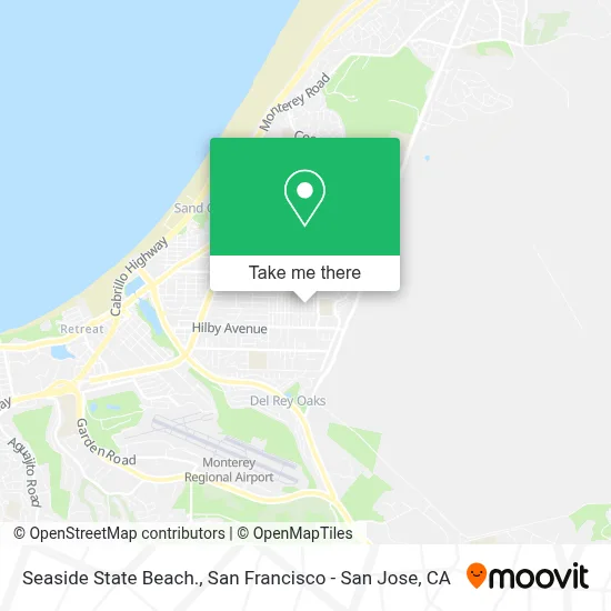 Seaside State Beach. map