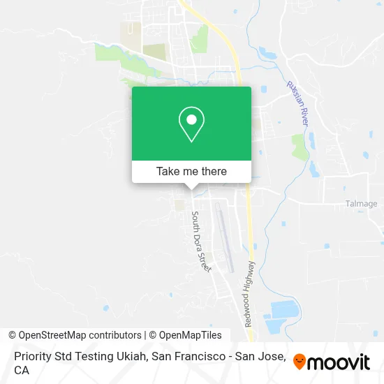 Priority Std Testing Ukiah map