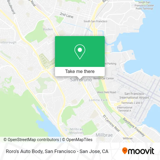 Roro's Auto Body map