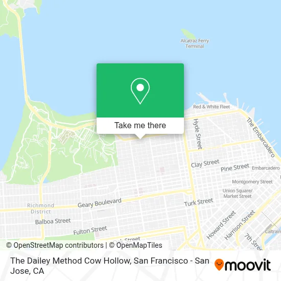 The Dailey Method Cow Hollow map