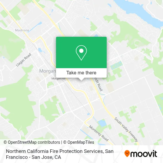 Northern California Fire Protection Services map