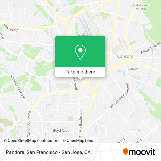 Pandora map