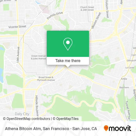 Athena Bitcoin Atm map