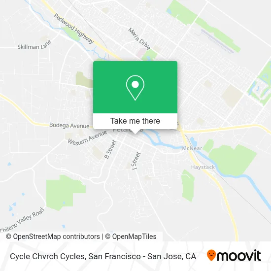 Cycle Chvrch Cycles map