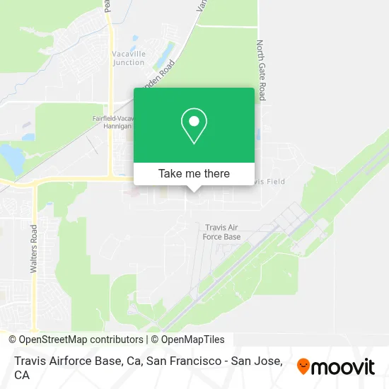 Travis Airforce Base, Ca map
