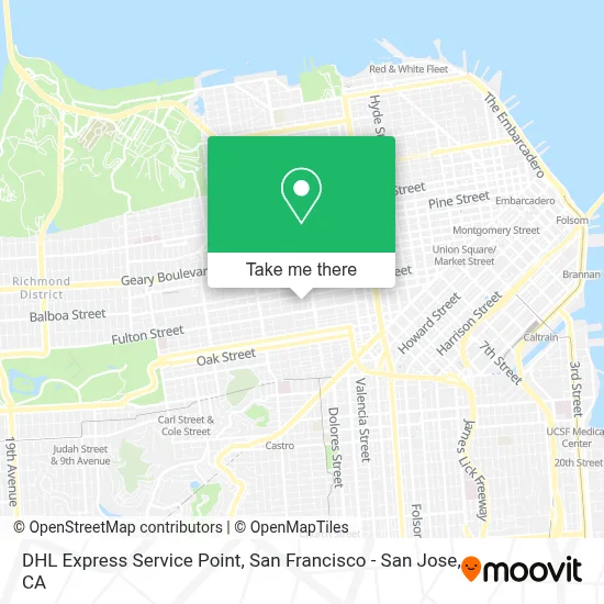 DHL Express Service Point map