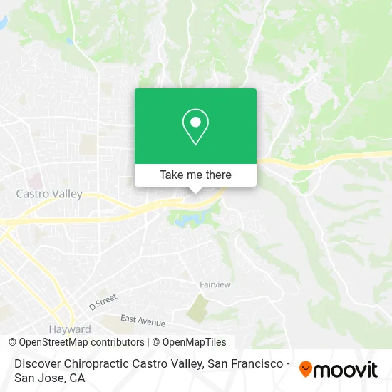 Discover Chiropractic Castro Valley map