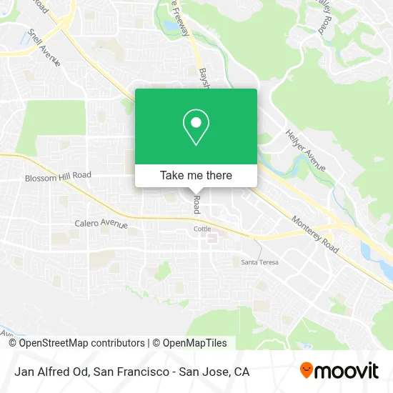 Jan Alfred Od map