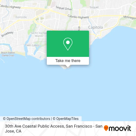 30th Ave Coastal Public Access map