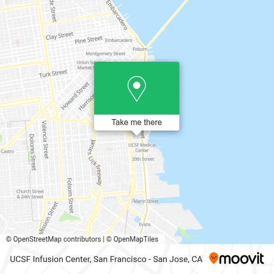 UCSF Infusion Center map