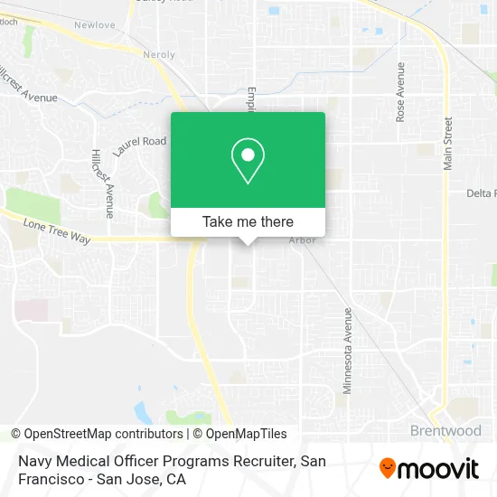 Navy Medical Officer Programs Recruiter map