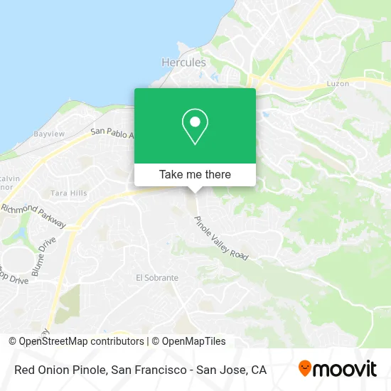 Red Onion Pinole map