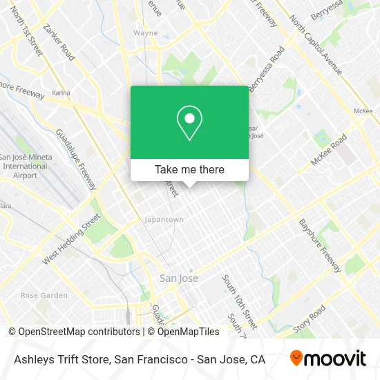 Ashleys Trift Store map